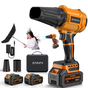 YUQUESEN Cordless Leaf Blower, 980,000 RPM Handheld Leaf Blower with 2 X Batteries & Charger, Lightweight Leaf Blowers for Patio Cleaning, Lawn Care, Leaves, Dust - Orange