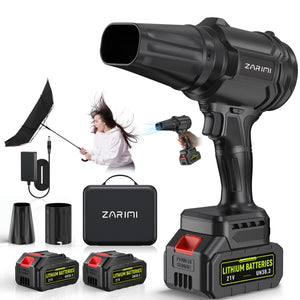 YUQUESEN Cordless Leaf Blower, 980,000 RPM Handheld Leaf Blower with 2 X Batteries & Charger, Lightweight Leaf Blowers for Patio Cleaning, Lawn Care, Leaves, Dust - Cool Black